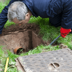Checking of underground drain