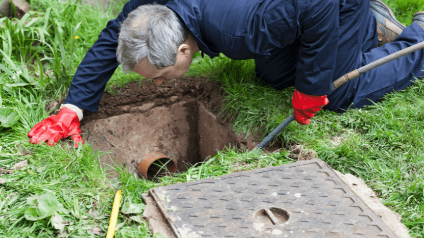 Checking of underground drain