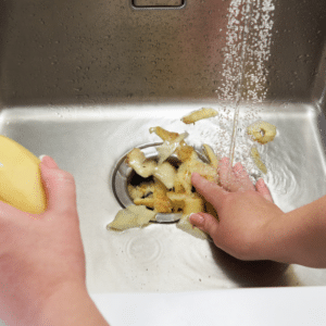 Clear a clogged garbage disposal