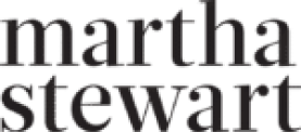 Black text reads “martha stewart” in lowercase letters on a white background.