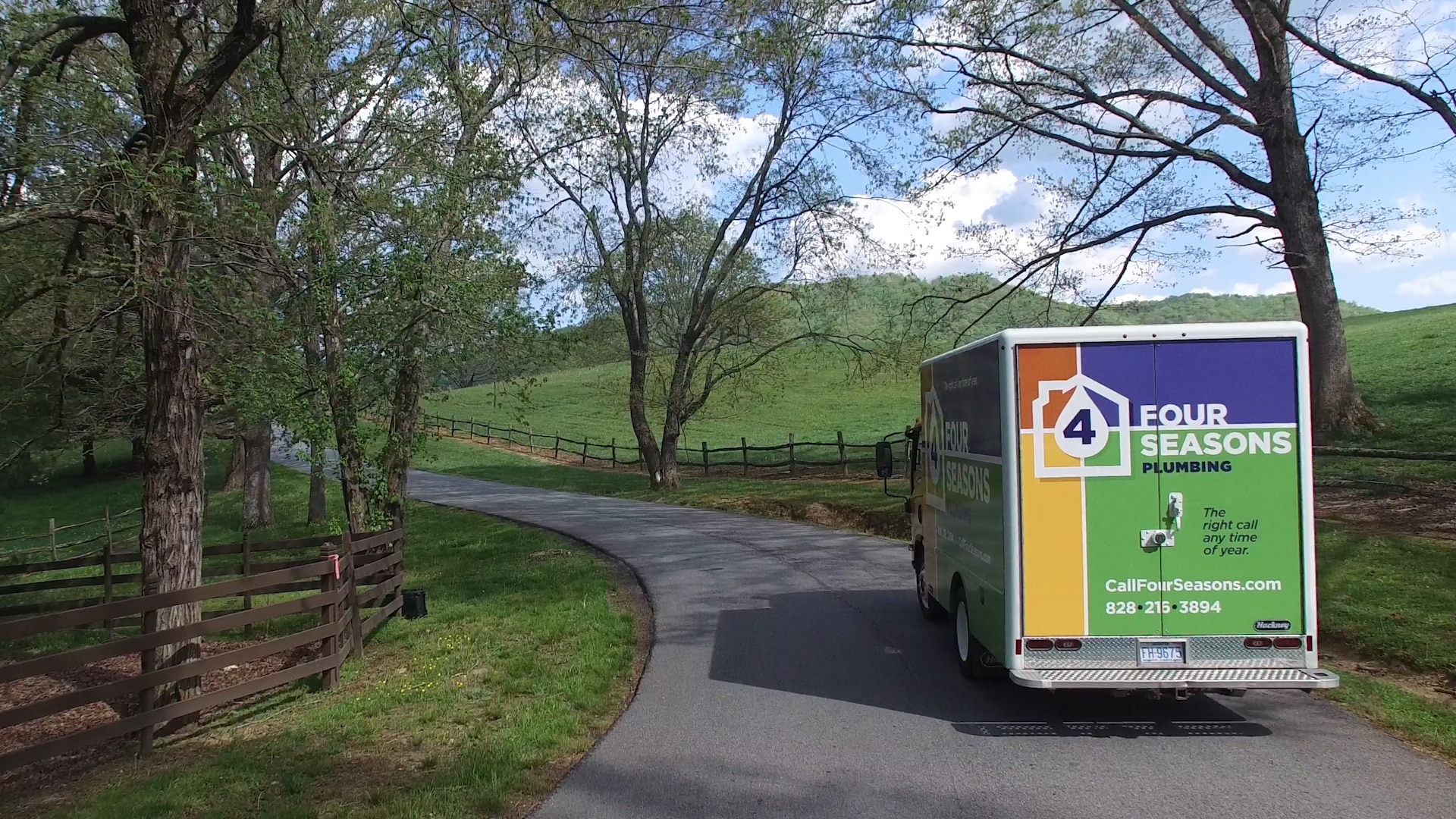 Technicain Van on Road Image